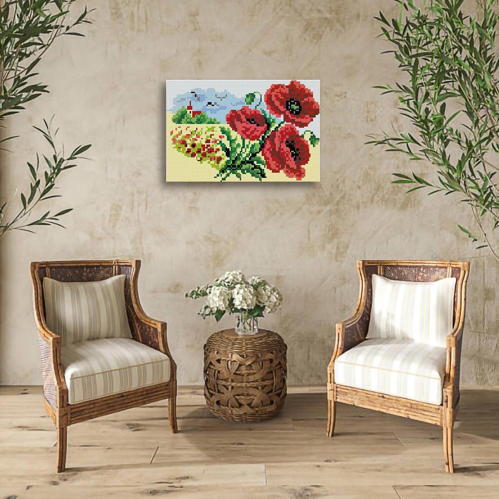 Алмазная мозаика Маки полевые 30x20 см (27425)