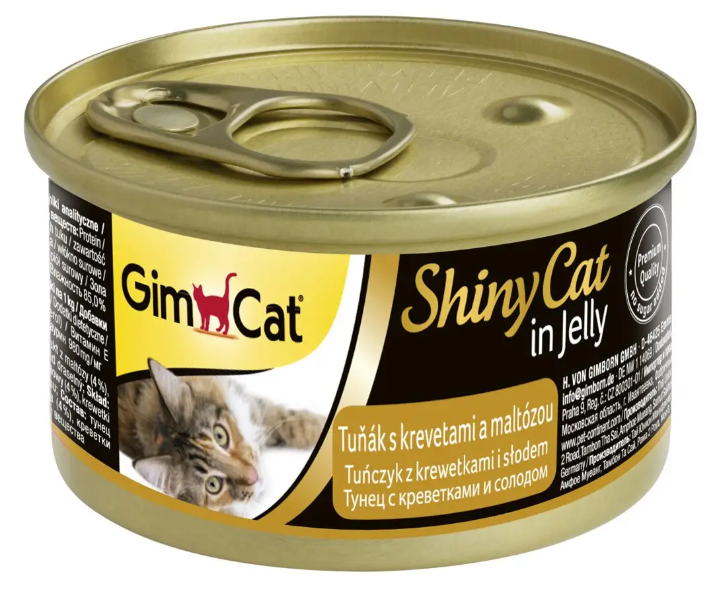 Корм влажный для кошек GimCat Shiny Cat с тунцом/креветками и солодом 70 г (1789925347)