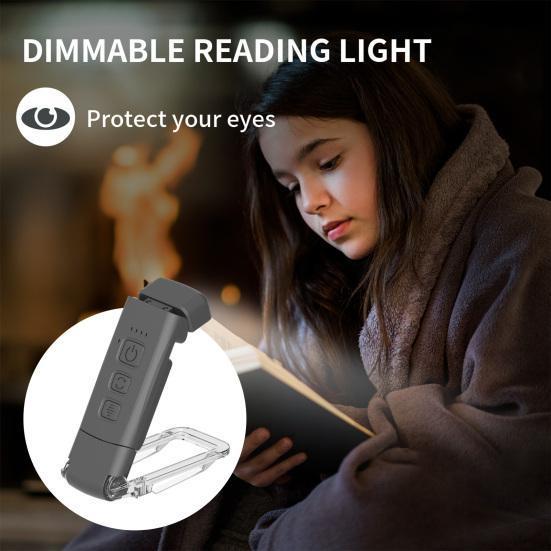 Лампа для читання LED акумуляторна на прищіпці USB Чорний (2612940080) - фото 5 Лампа для читання LED акумуляторна на прищіпці USB Чорний (2612940080) - фото 5