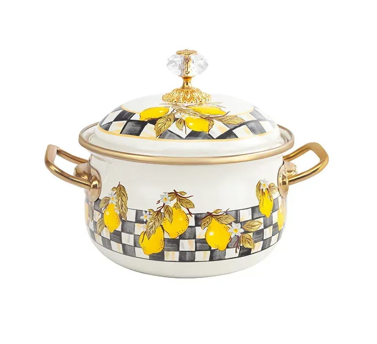 Каструля емальована SICILY Elmani з кришкою 1,5 л 14 см (763-033)