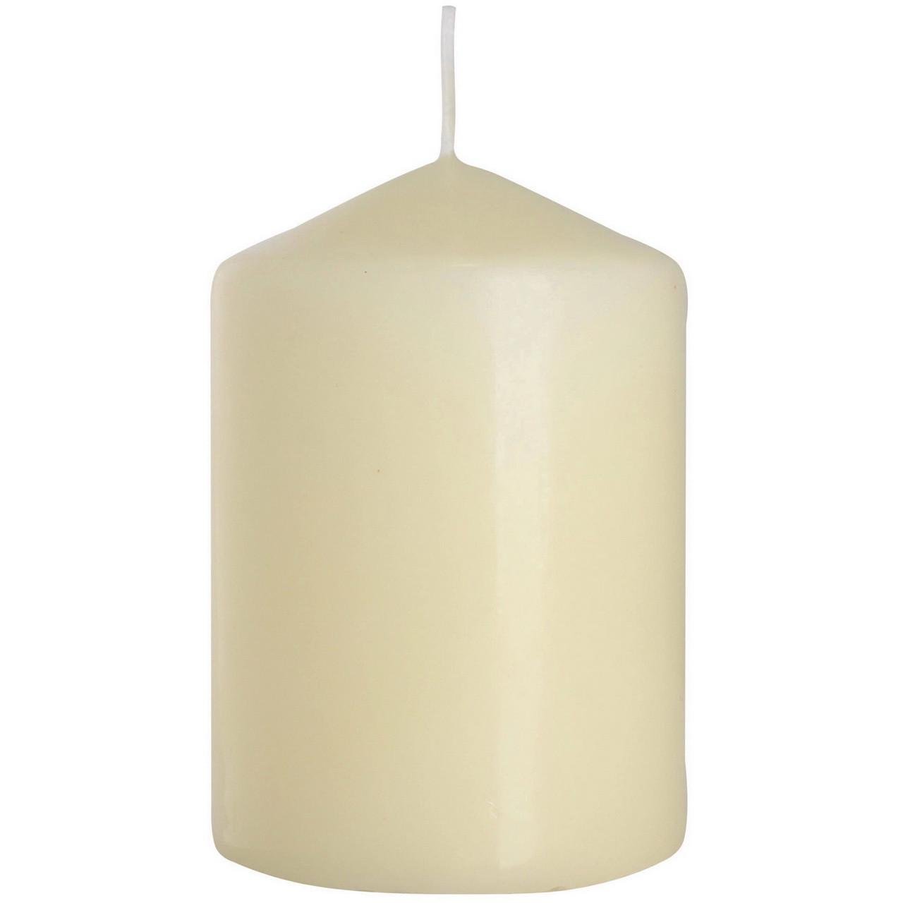 Свеча пеньковая Bispol столбик из парафина овальная 10 см 44 часа горения Бежевый (7G-sw70-100-011)