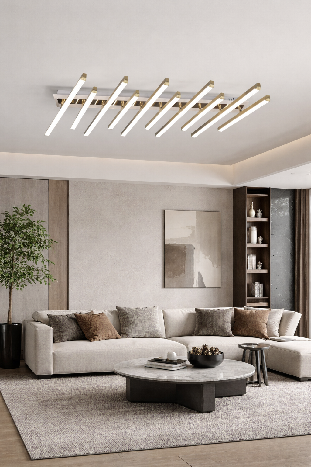 Люстра ZigZag Lux LED 3 режима 126W (20299/10GD)