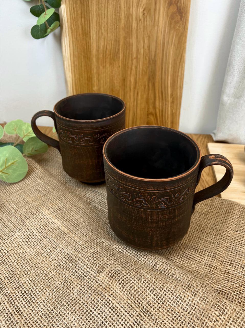 Кружка пивная керамическая глиняная резная декор 1 л (3000-4) - фото 8 Кружка пивная керамическая глиняная резная декор 1 л (3000-4) - фото 8