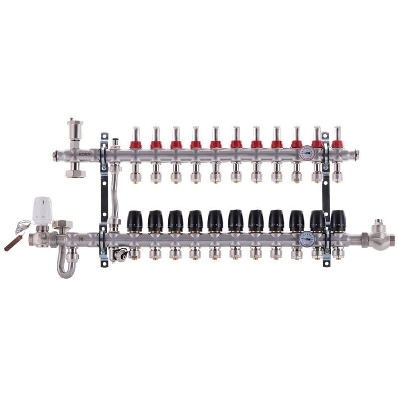 Коллектор KOER KR.S1011-11 1"х11 SUS304 c евроконусами 3/4-16 (KR2934)