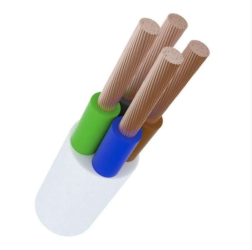 Кабель ПВС 4х10 ЗЗЦМ 10 м Белый