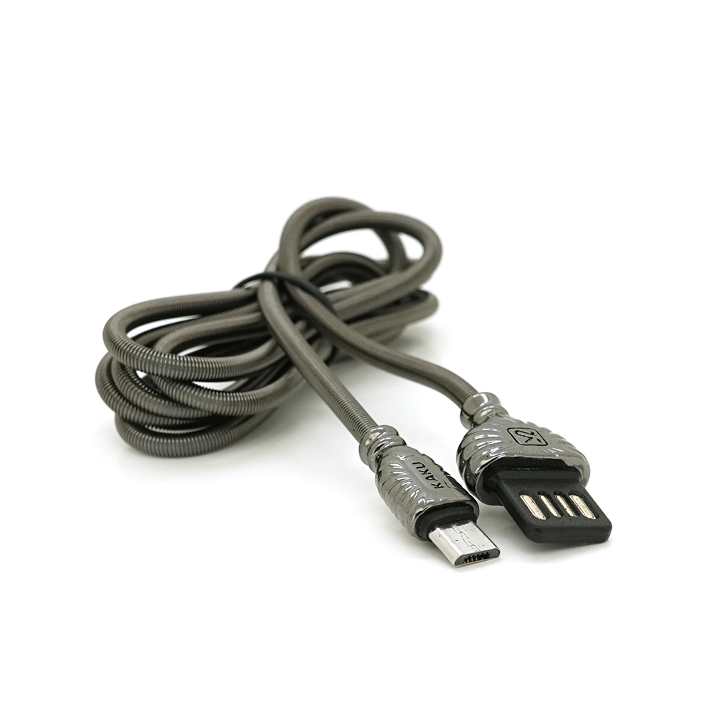 Кабель iKaku XO для micro USB 28А зарядка и данных 1 м Серебристый (YUT_V4074)
