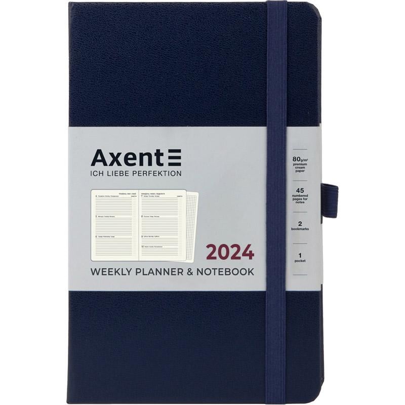 Тижневик 2024 Axent Partner Strong 125х195 мм 96 л. Синій (8505-24-02-A) Тижневик 2024 Axent Partner Strong 125х195 мм 96 л. Синій (8505-24-02-A)