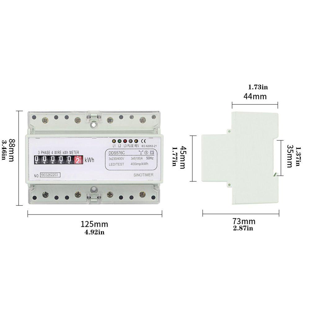 Лічильник електричний Sinotimer DDS576C 5 100 трифазний аналоговий - фото 2
