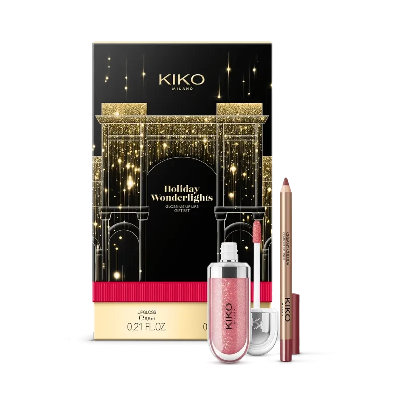 Подарунковий Набір Kiko Milano Wonderlights Gloss Me Up Lips 3D блиск №17/олівець №10 (03551)