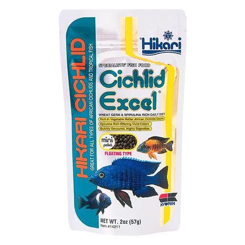 Корм Hikari Cichlid Excel S для молодежи малавийских цихлид 8-15 см/гранулы 3,5-4,0 мм/57 г (14211)