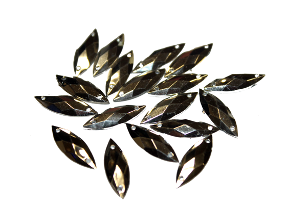 Камни пришивные Лепесток 7х21 мм 50 шт. Зеркальный Камни пришивные Лепесток 7х21 мм 50 шт. Зеркальный