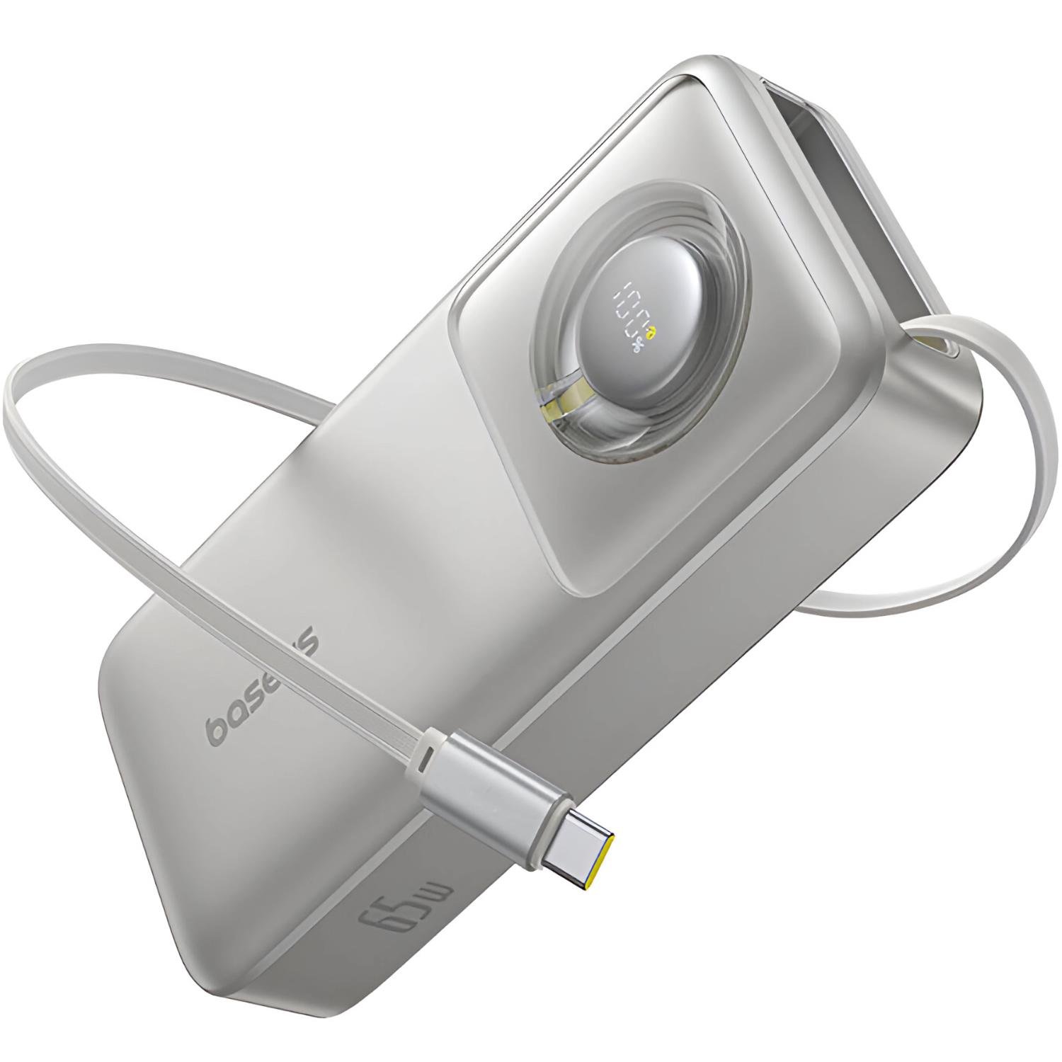 Повербанк BASEUS Free2Pull with Retractable Cable 20000 mAh 65W P10073700843-00 Lunar Gray Повербанк BASEUS Free2Pull with Retractable Cable 20000 mAh 65W P10073700843-00 Lunar Gray