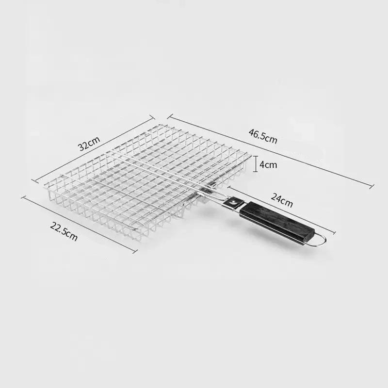 Решітка для гриля із нержавіючої сталі для овочів та мяса 32х46,5 см (25107271) - фото 5