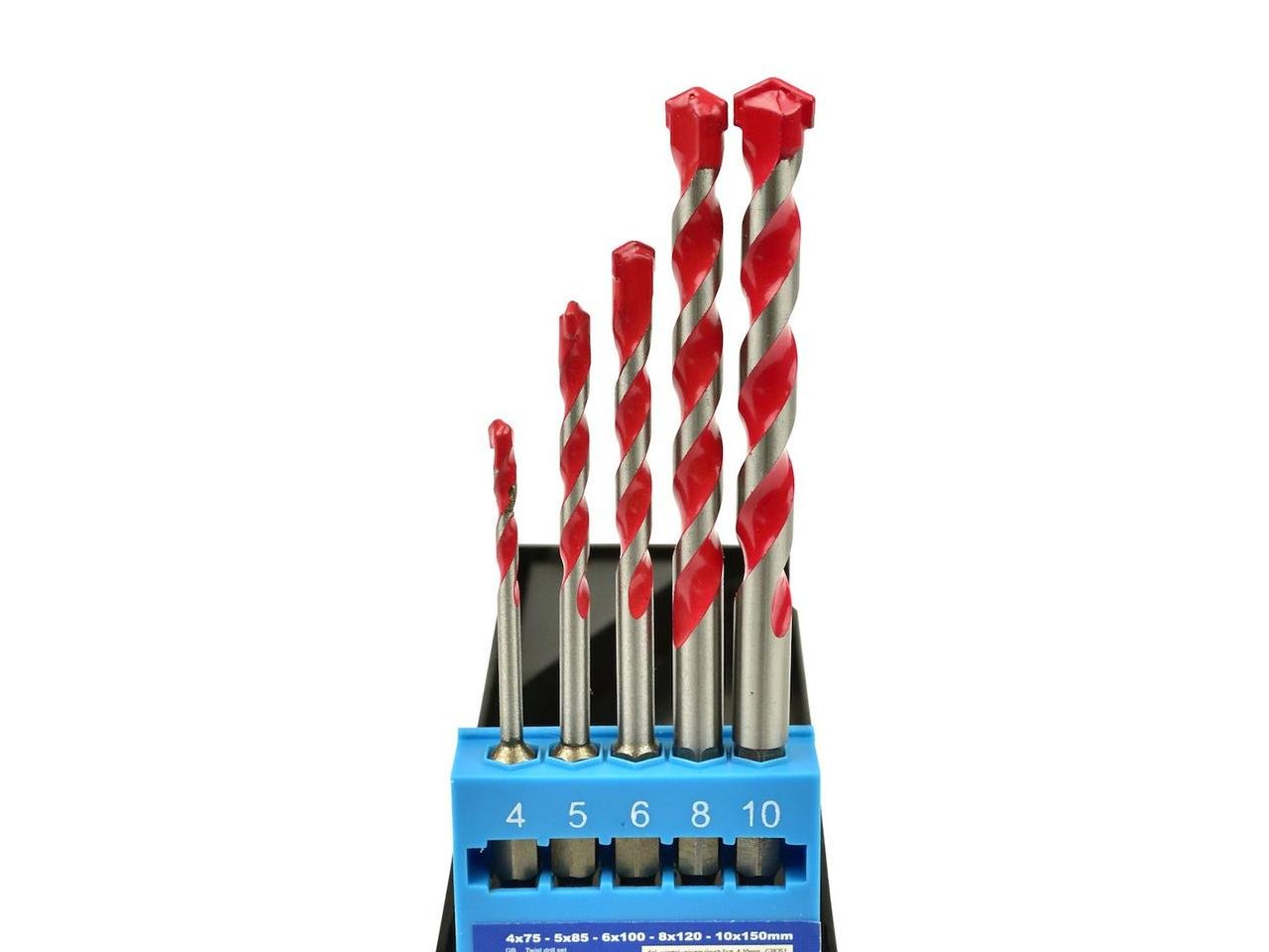 Свердла бетону GeKo з хвостовиком для шуруповерта Hex E6,3 1/4 4-10 мм 5 шт. (G38251) - фото 2 Свердла бетону GeKo з хвостовиком для шуруповерта Hex E6,3 1/4 4-10 мм 5 шт. (G38251) - фото 2