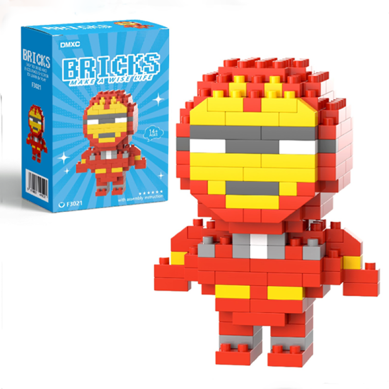 Конструктор фигурка BRICKS пиксели Железный человек 179 деталей (F3021)