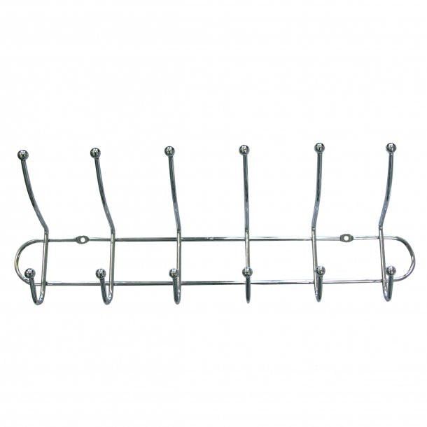 Вішак гардеробний Axentia з 6 подвійними гачками 50 см Хром (291273)