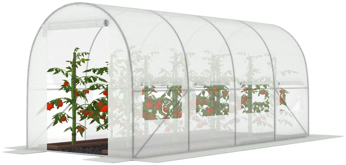Теплица садовая Garden Line с окнами с армированной пленкой 10 м2 Прозрачный (PR-GL10+0)