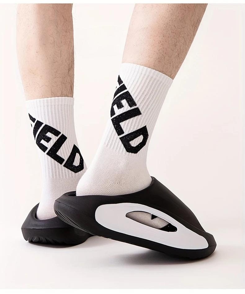 Шлепанцы мужские из пеноматериала EVA для пляжа и повседневной носки р. 37 23,5 см Черный/Белый (D-0131) - фото 3 Шлепанцы мужские из пеноматериала EVA для пляжа и повседневной носки р. 37 23,5 см Черный/Белый (D-0131) - фото 3