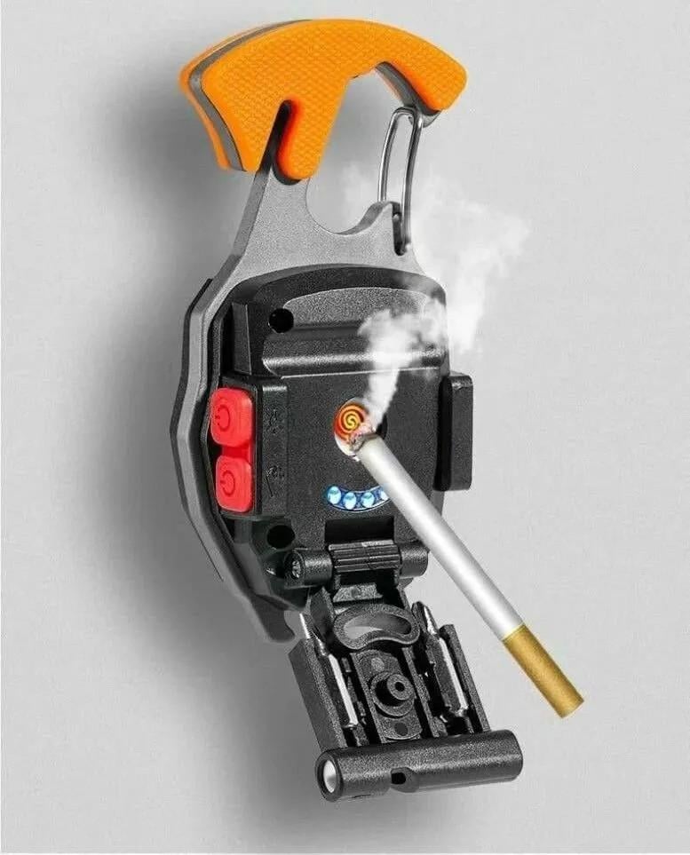 Ліхтарик акумуляторний LED з Type-C 7 режимів з прикурювачем/ карабіном/магнітом - фото 7 Ліхтарик акумуляторний LED з Type-C 7 режимів з прикурювачем/ карабіном/магнітом - фото 7