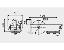 Кінцевий ролик Roll Grand АМ №2 для воріт вагою до 500 кг - фото 2 Кінцевий ролик Roll Grand АМ №2 для воріт вагою до 500 кг - фото 2