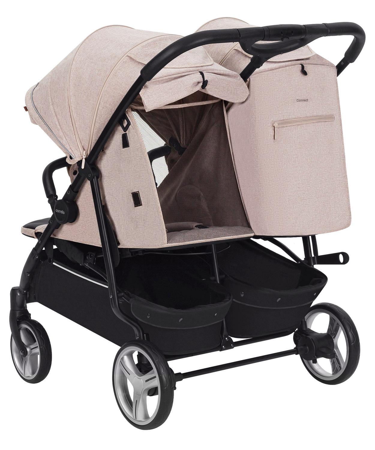 Коляска детская Carrello Connect для двойни с люлькой Cotton Beige (CRL-5502/1) - фото 8