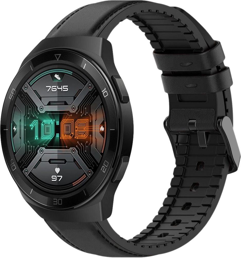 Ремешок кожаный Tamyx для Huawei Watch GT2e 46 мм Black (31614-2B)