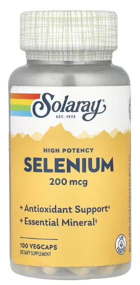 Селен Solaray Selenium High Potency 200 мкг 100 капсул