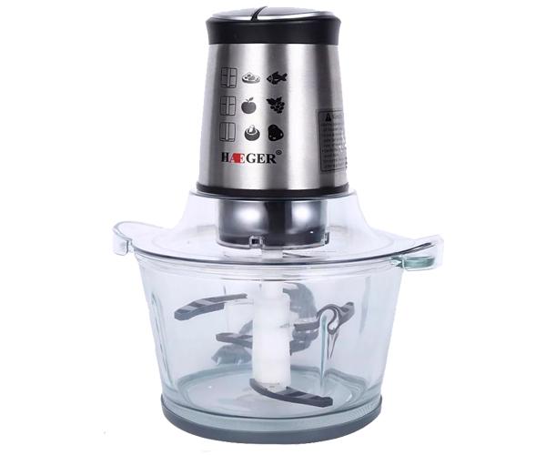 Измельчитель электрический Haeger HG7005 стеклянная чаша 2 л 500 Вт Серебристый (HG7005_565)