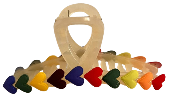 Краб для волосся Серця 13 см (365) Краб для волосся Серця 13 см (365)