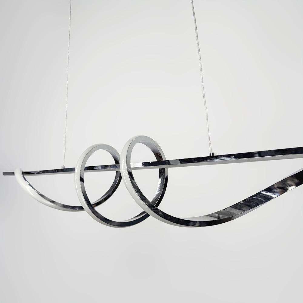 Люстра удлиненная Wave 120 см Серебряный (K 23-1200 CH) - фото 4