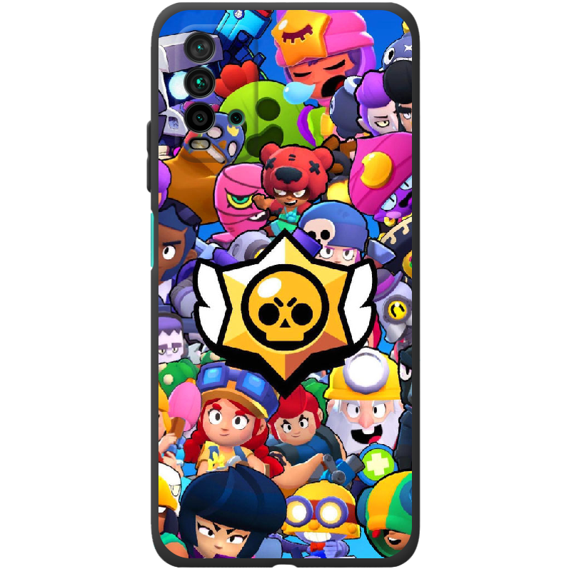 Чехол BoxFace Xiaomi Redmi 9T Brawl Stars Черный силикон (41685-up2389-42106) - фото 1