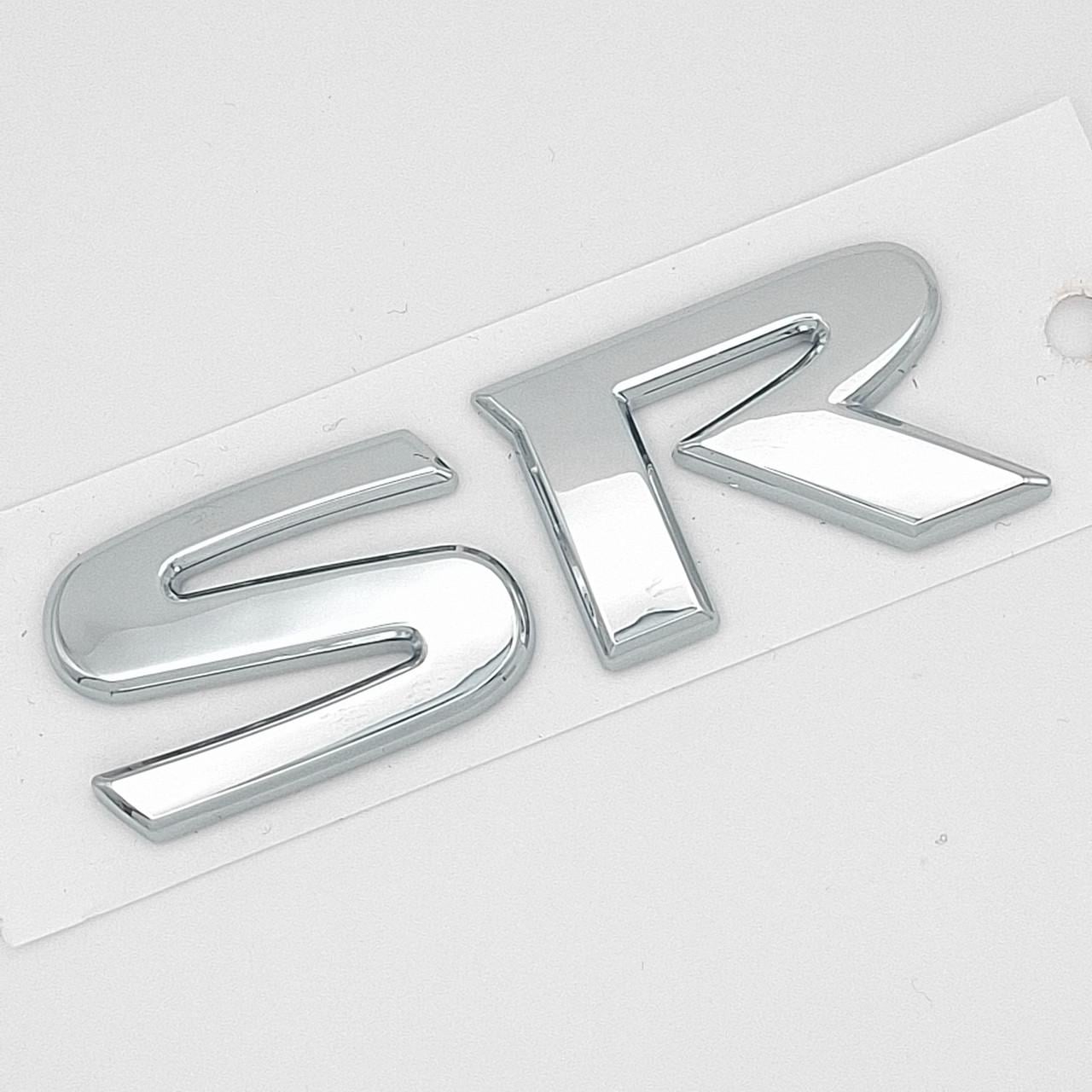 Эмблема надпись SR Nissan ABS 7х2,4 см Хром глянцевый (2849210686)