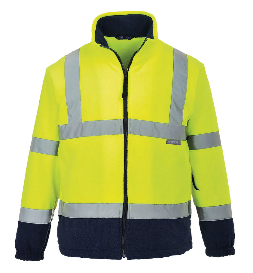 Куртка сигнальная флисовая PORTWEST F301 Hi Vis Two Tone Fleece XL Желто-темно-синий (F301YNRXL)