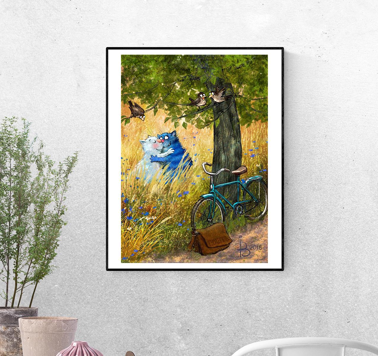 Постер В чистом поле васильки... формат А-4