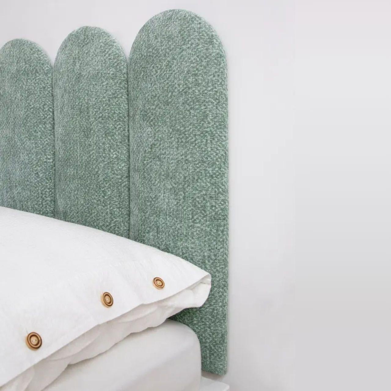 Настенная панель мягкая декоративная TEDDY прямоугольная с закруглениями ткань 20x50x4 см Зеленый (97030pan)