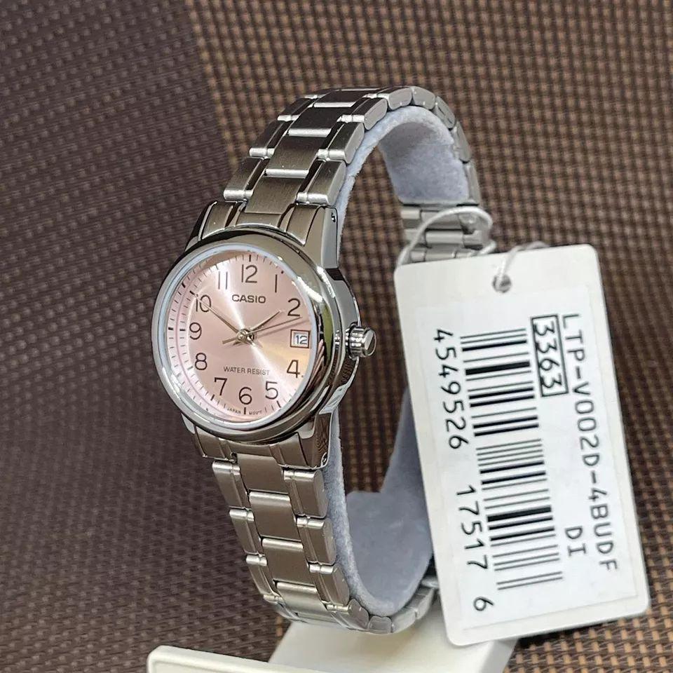 Наручний годинник жіночий Casio LTP-V002D-4BUDF d 25 мм Cрібний/Рожевий (2458912541) - фото 5 Наручний годинник жіночий Casio LTP-V002D-4BUDF d 25 мм Cрібний/Рожевий (2458912541) - фото 5