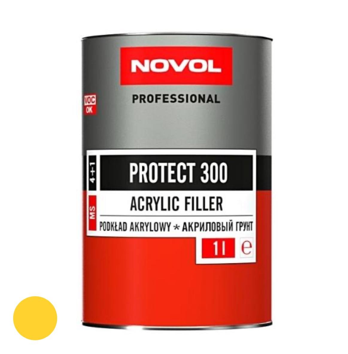 Ґрунт акриловий 4+1 NOVOL PROTECT 300 Жовтий - фото 2