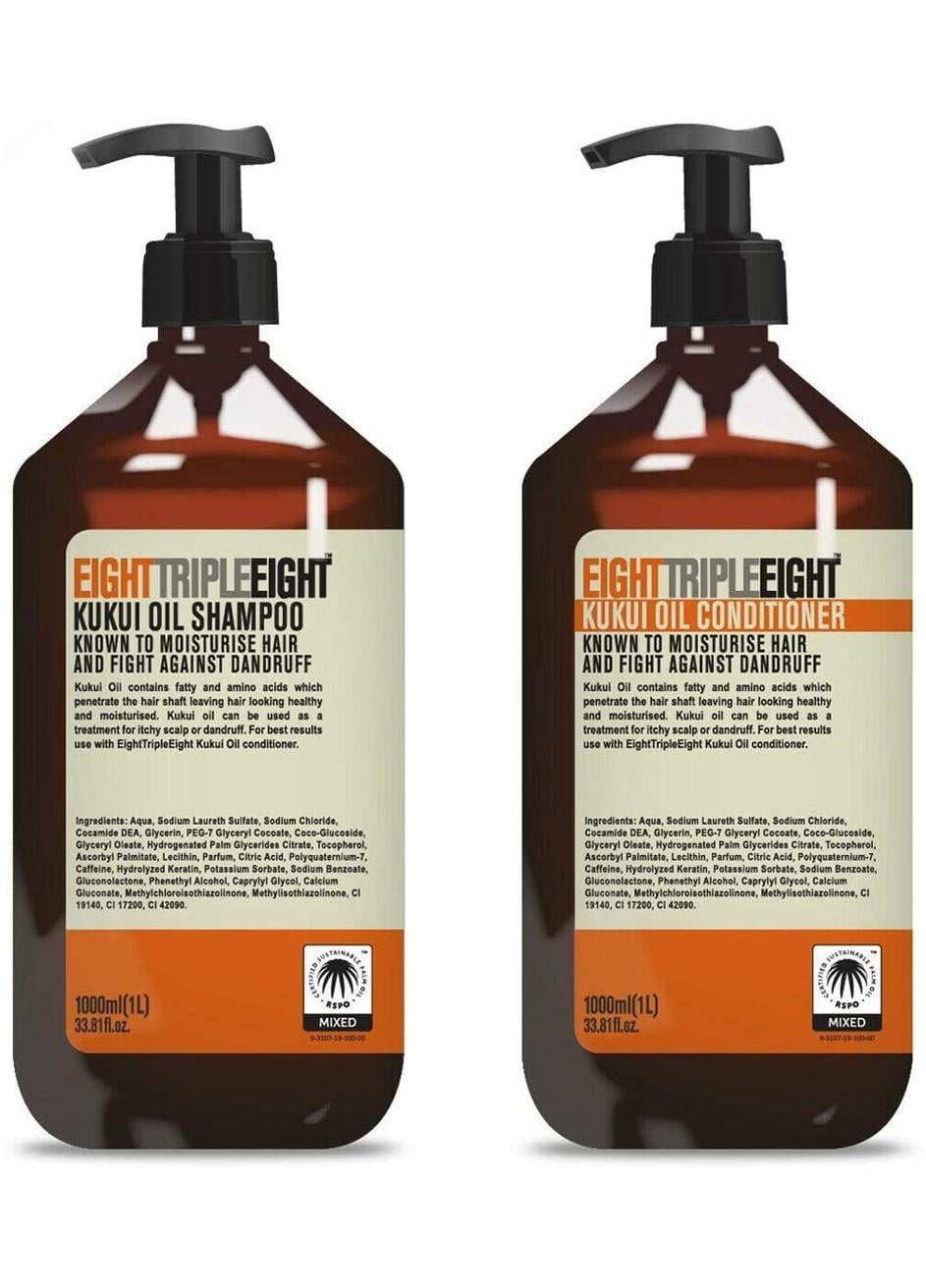 Набор для увлажнения волос и против перхоти Eight Triple Eight Kukui Oil 1 л + 1 л (E-00270N)