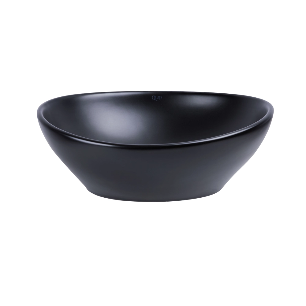 Раковина накладная Qtap Dove овальная 335x410 мм Черный матовый (SD00052908) - фото 3