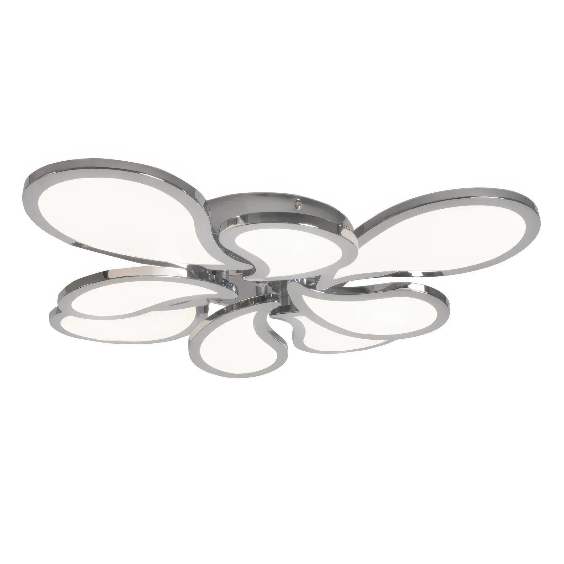 LED-люстра потолочная Sirius 134W на восемь плафонов 3000/6500К IP20 2904-8 Хром (28686264)