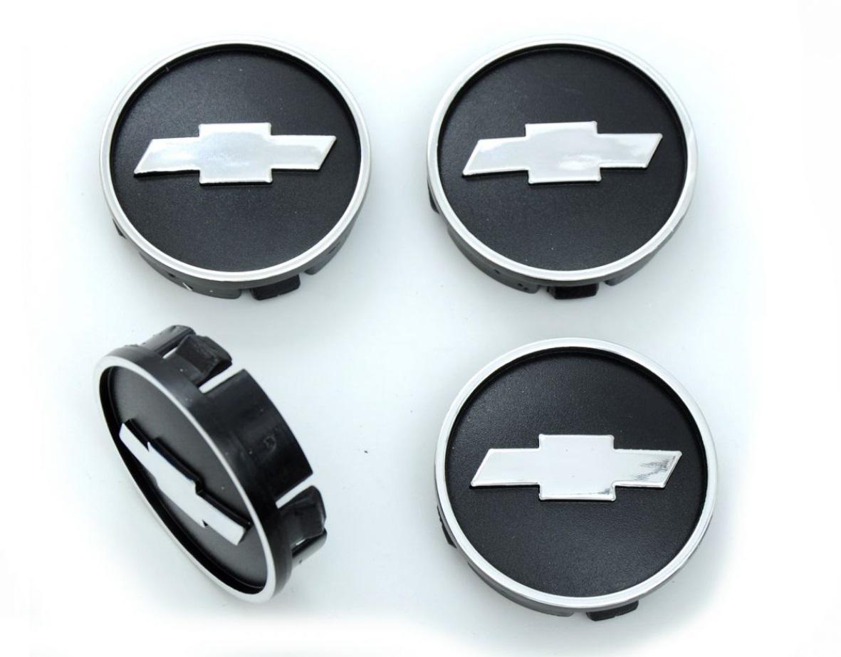 Комплект колпачков для литых дисков Vitol Chevrolet 60x55 ABS пластик 4 шт. Черный