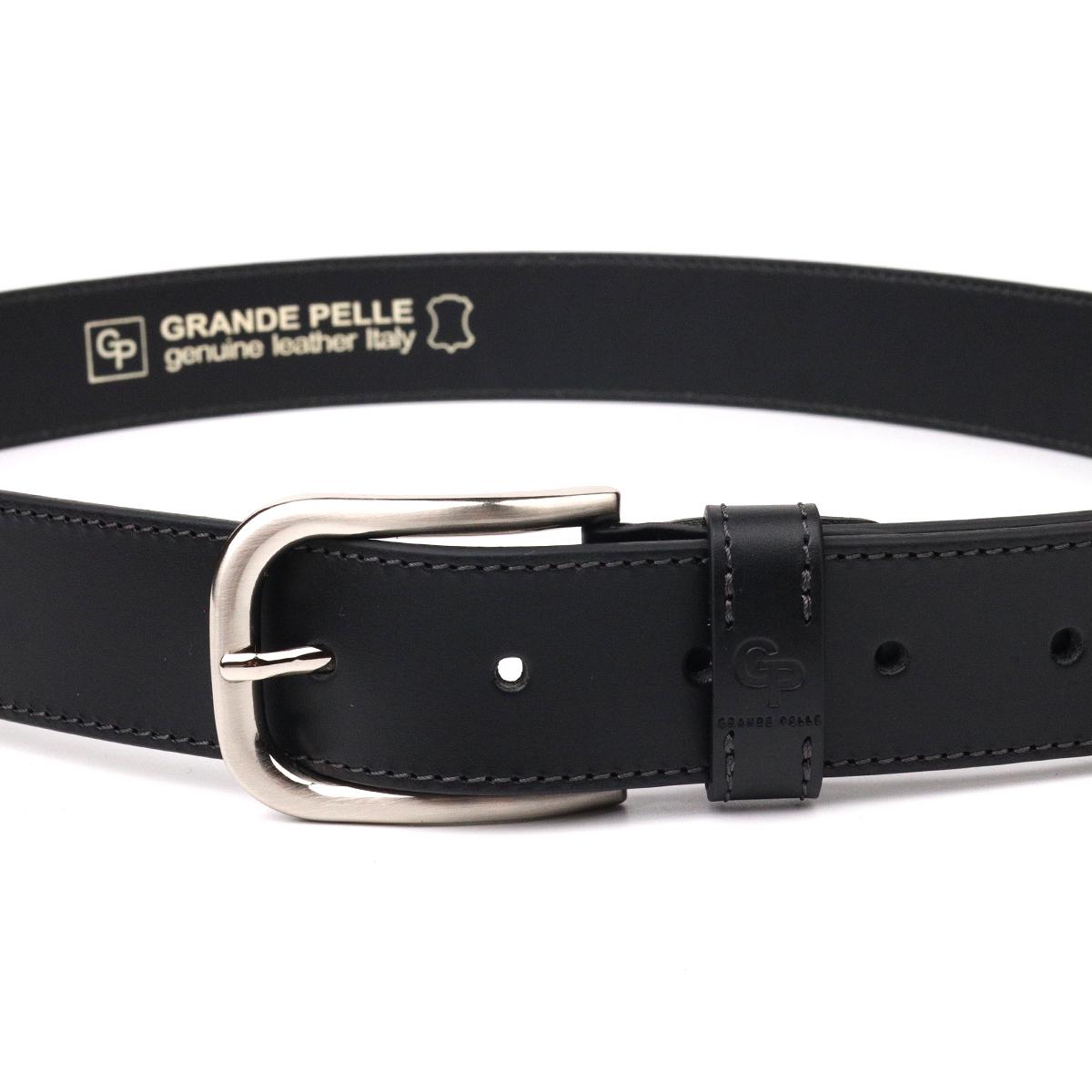 Ремень мужской GRANDE PELLE Leather Belt 21463 Черный - фото 3