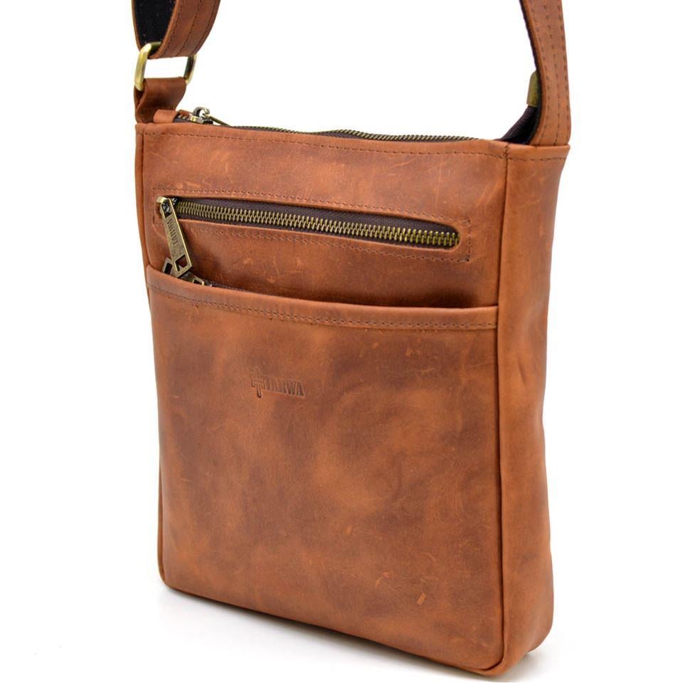 Сумка через плечо мужская Tarwa RB-1300-3md кожаная Рыжий (34926)