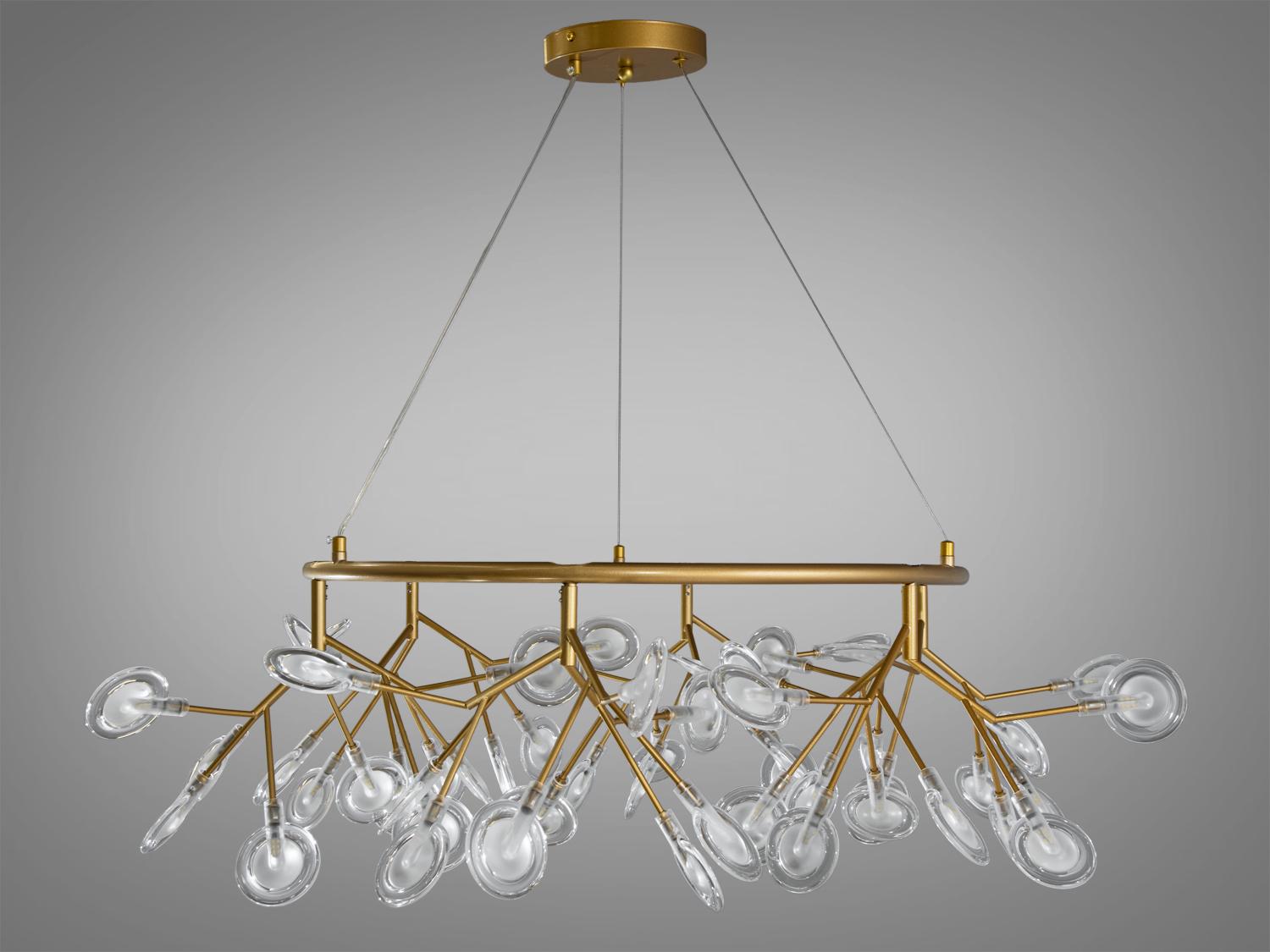 Люстра підвісна Світлячок 54 ламп Золотий (Y887-54C GD) - фото 1