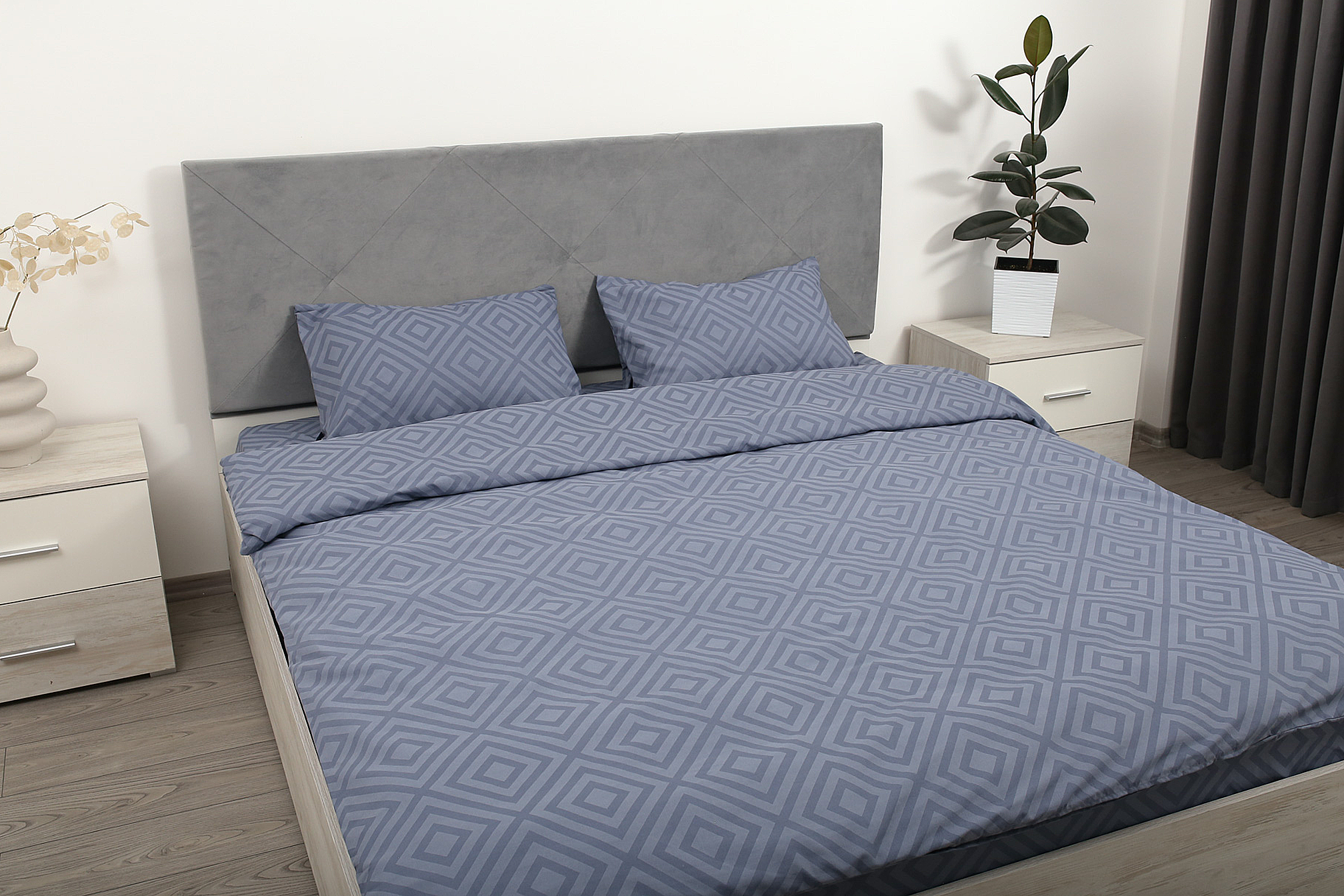 Комплект постельного белья евро Amore Glux-161 бязь Синий (KPB-Ae-Glux-161(50x70)_) - фото 6 Комплект постельного белья евро Amore Glux-161 бязь Синий (KPB-Ae-Glux-161(50x70)_) - фото 6