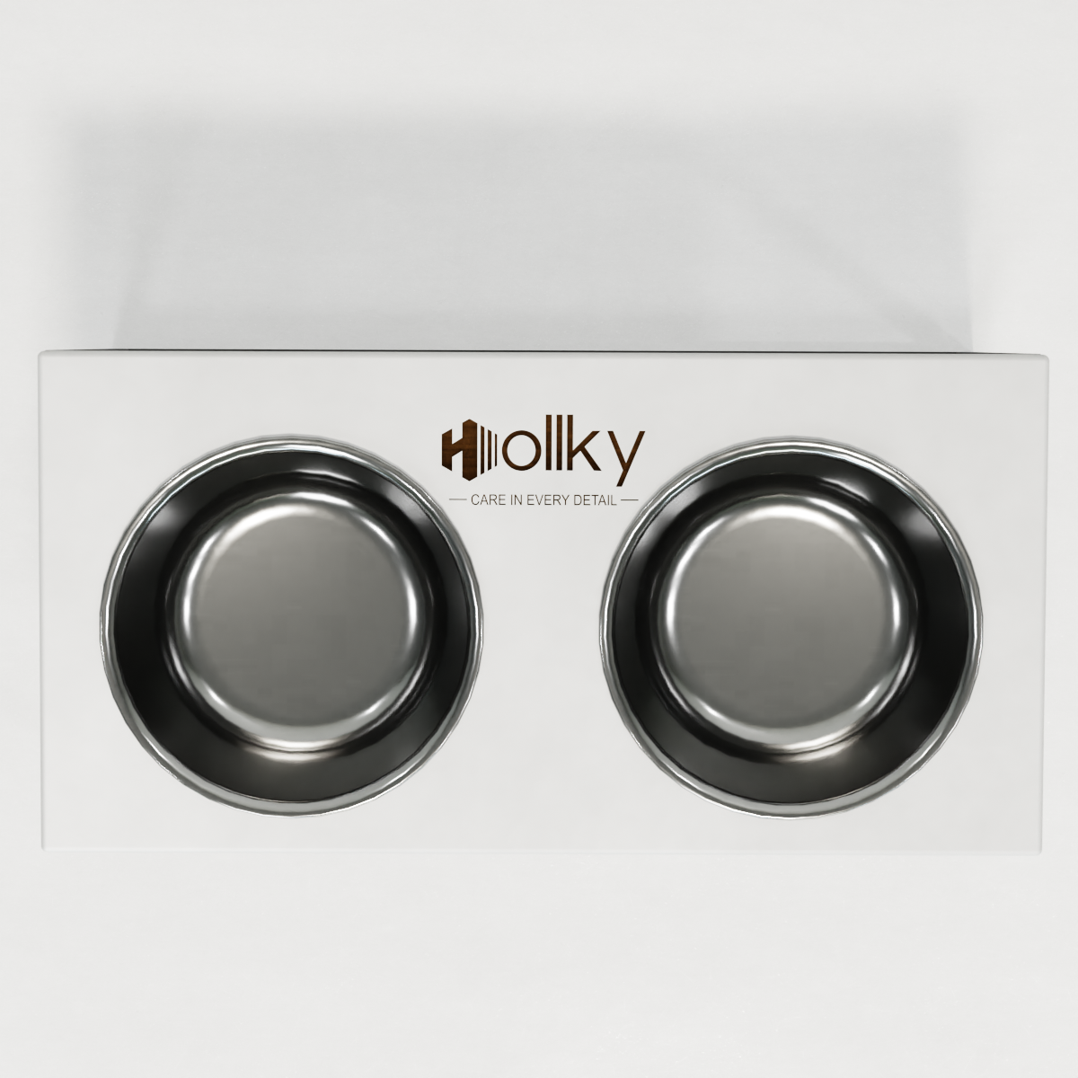 Миски на підставці для середніх і великих собак Hollky Base L 2х0,95 л (BL-422120-GRWH) - фото 3 Миски на підставці для середніх і великих собак Hollky Base L 2х0,95 л (BL-422120-GRWH) - фото 3