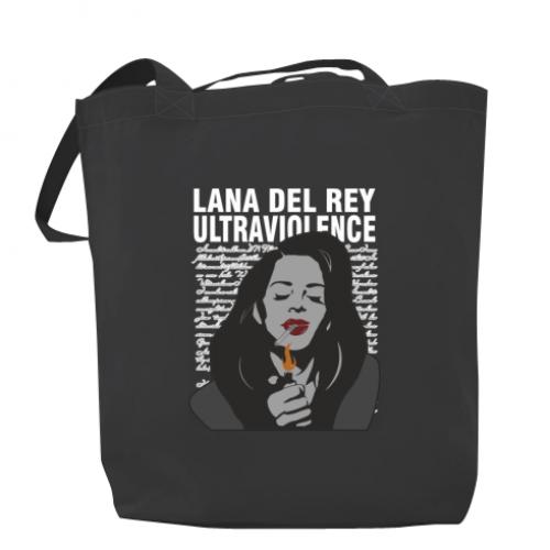 Шоппер Lana Del Rey Ultraviolence newspaper 37x41 см Темно-серый (15764726-28-193941)