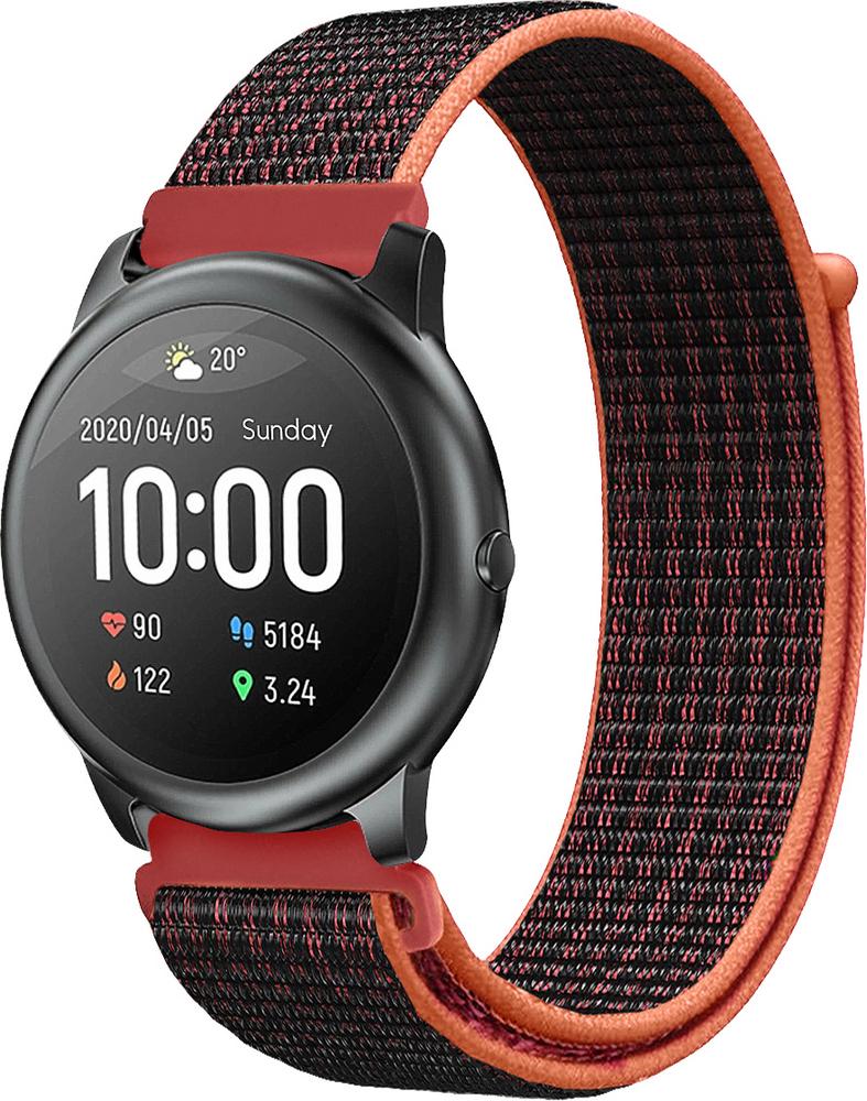 Ремешок нейлоновый Sport Loop для Haylou Smart Watch Solar LS05 Black/Red (17709-44)