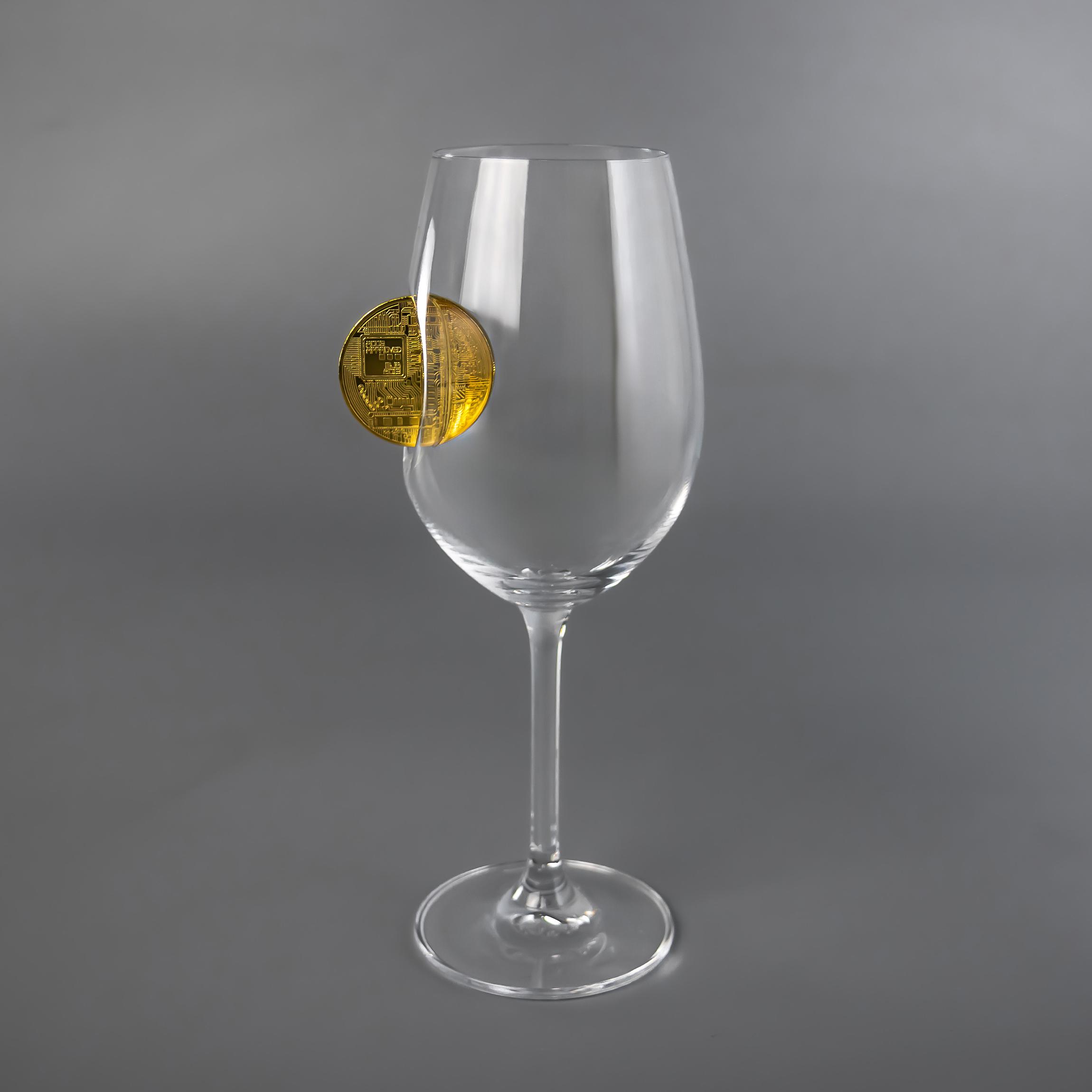 Бокал для вина VSKLO с биткоином 350 мл (26277802) - фото 3 Бокал для вина VSKLO с биткоином 350 мл (26277802) - фото 3