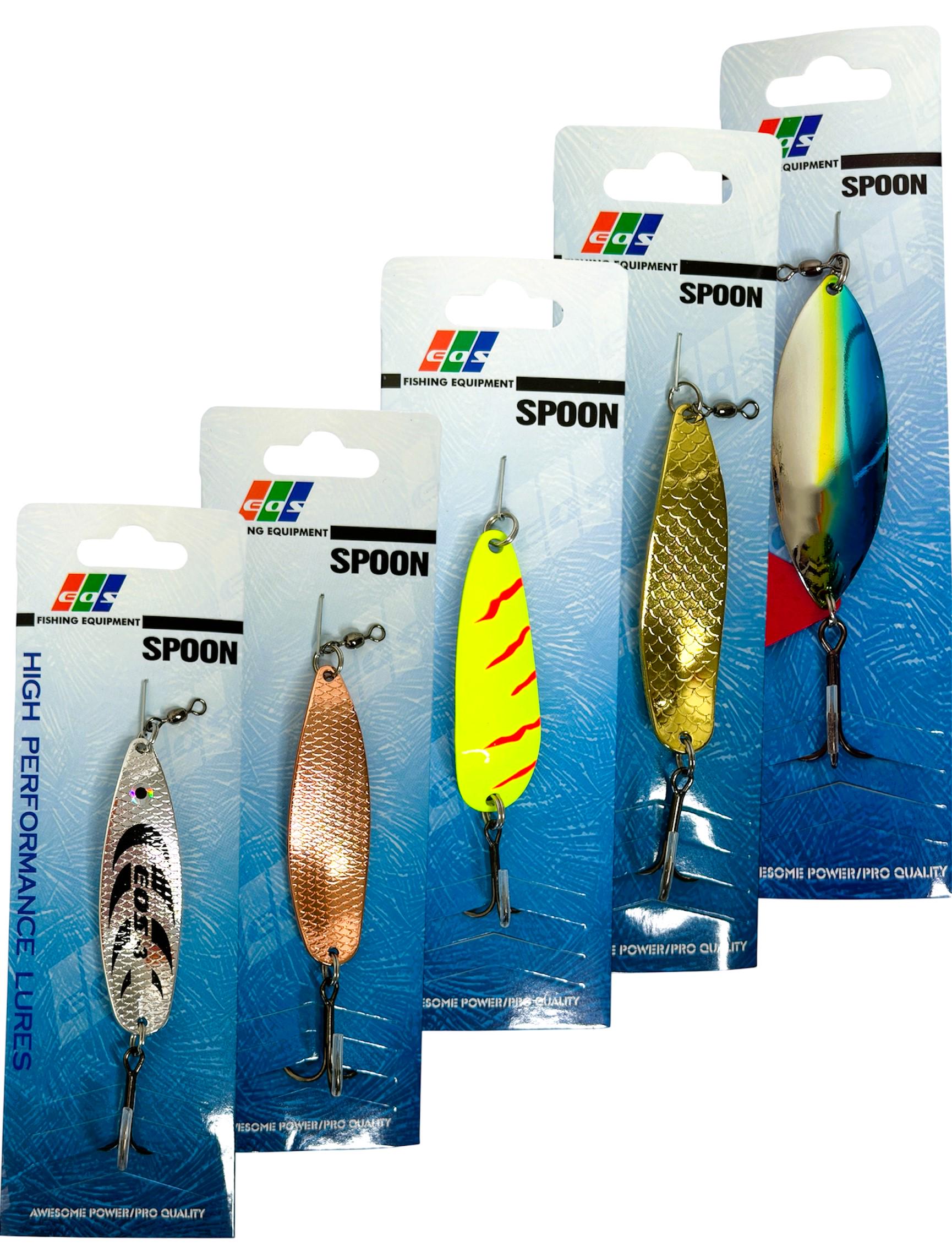 Набор блесен-колебалок EOS №6 для ловли хищной рыбы щука/судак/жере/окунь/форель 5 шт. 12/13/17/18 г (2258941252)